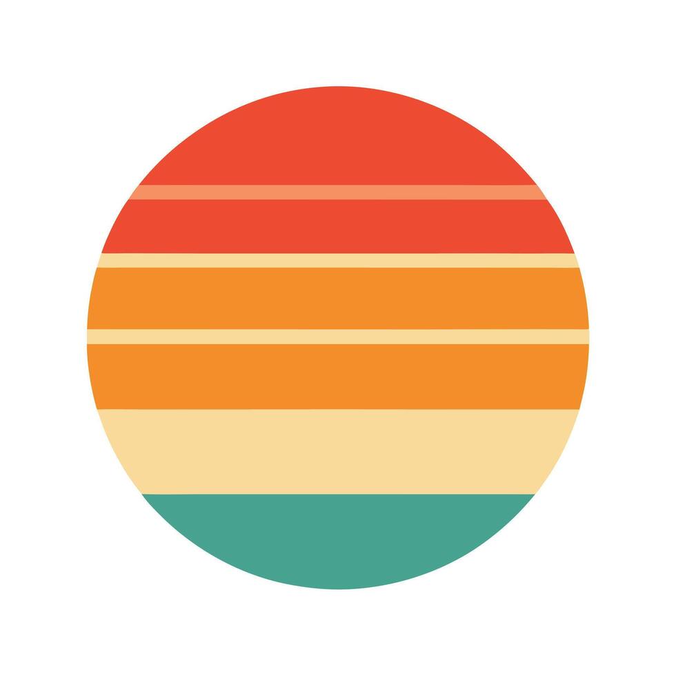 Faded Retro Striped Background with Warm Color Palette vector