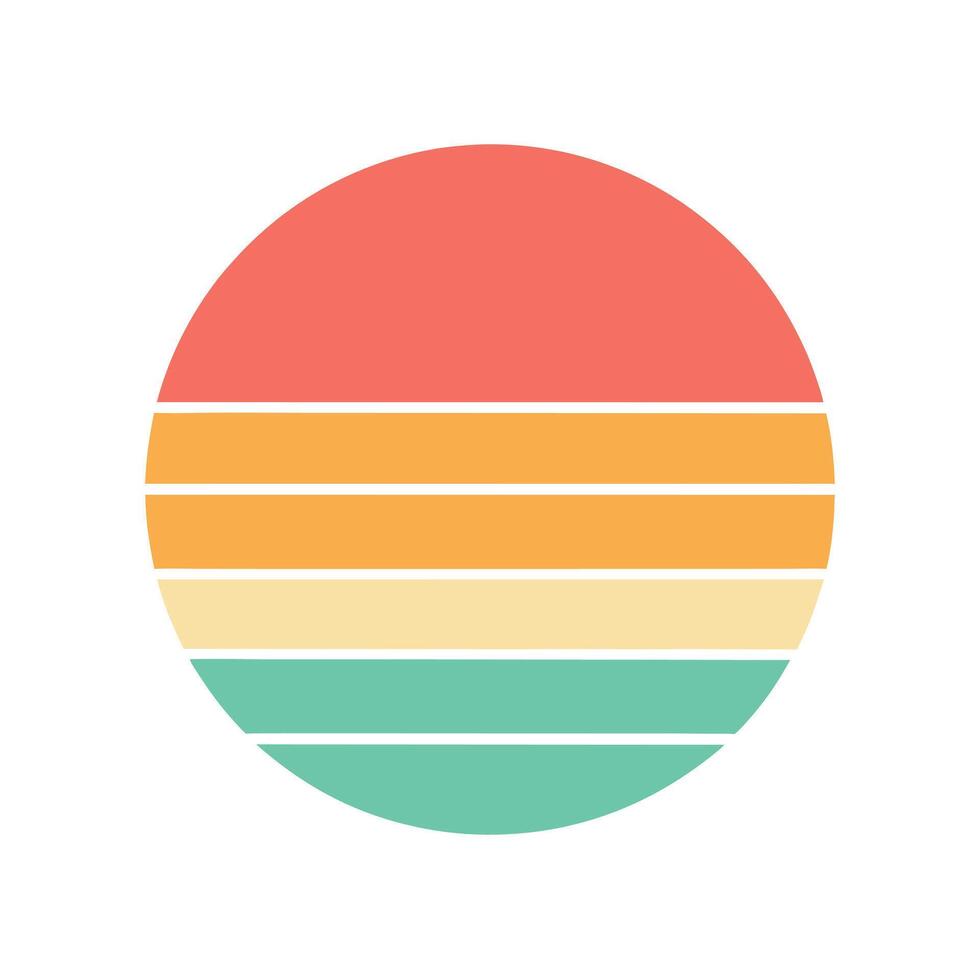 Flat Graphic of Retro Striped Background with Pastel Tones vector
