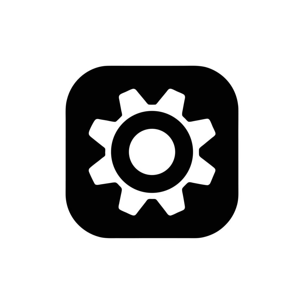 App Settings Icon Flat and Clean Look Isolated vector
