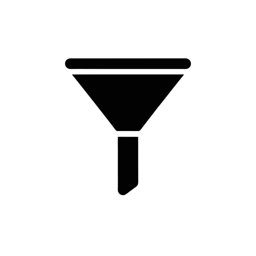 Filter Icon Flat and Clean Look Isolated vector