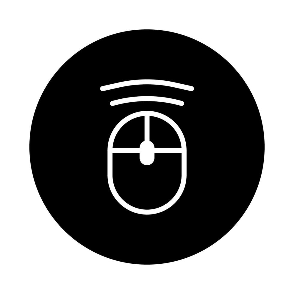 Wireless technology concept featuring computer mouse icon for modern connectivity and design applications highlighting simplicity vector
