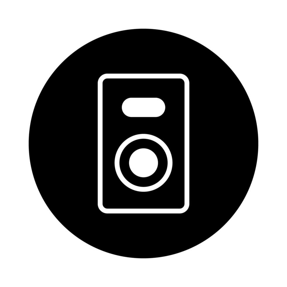 Speaker icon inside black circle illustration ideal for web design and user interfaces elements vector