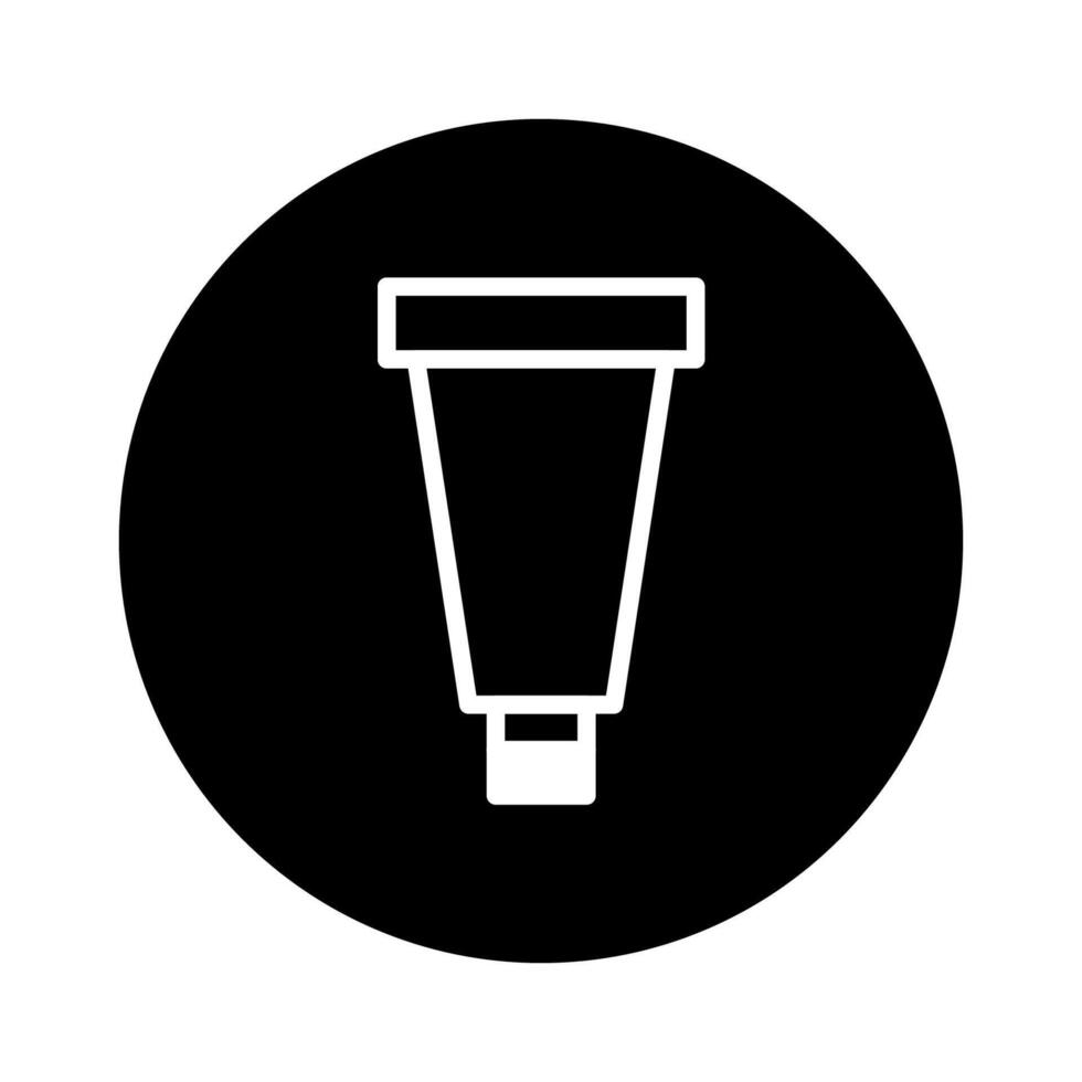 Simple minimalistic illustration of a tube on a black circle background graphic isolated illustration design vector