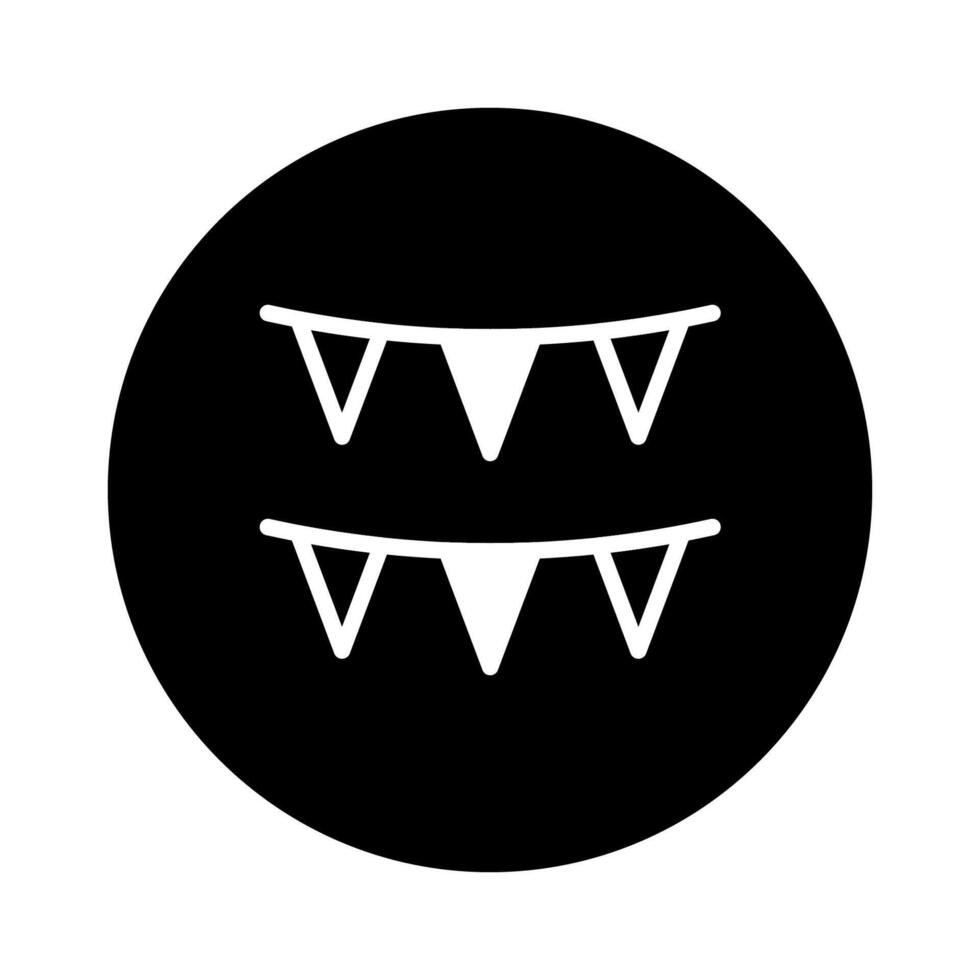 Simple and minimal black background of festive bunting banner for party celebrations and decoration event vector