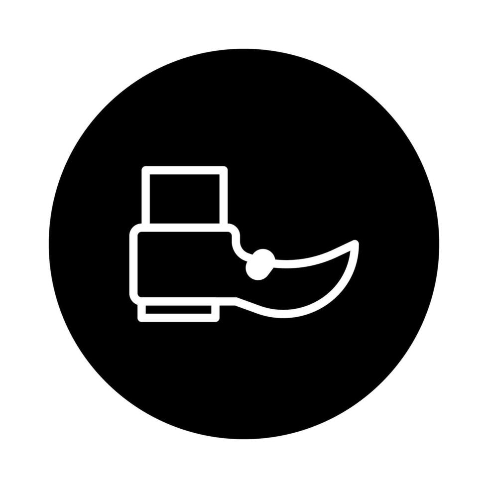 Silhouette of a Traditional Dutch Wooden Shoe Clog Icon Isolated on Black Background for Cultural Representation and Symbolism vector