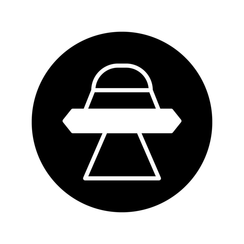 Minimalistic UFO art illustration for extraterrestrial phenomena and futuristic technology on black background vector