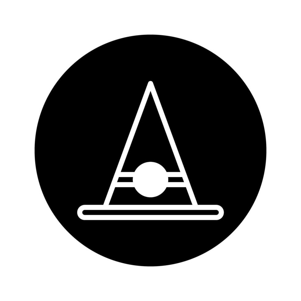 Minimalist witch hat icon design for Halloween celebrations and magical themed designs great for art vector