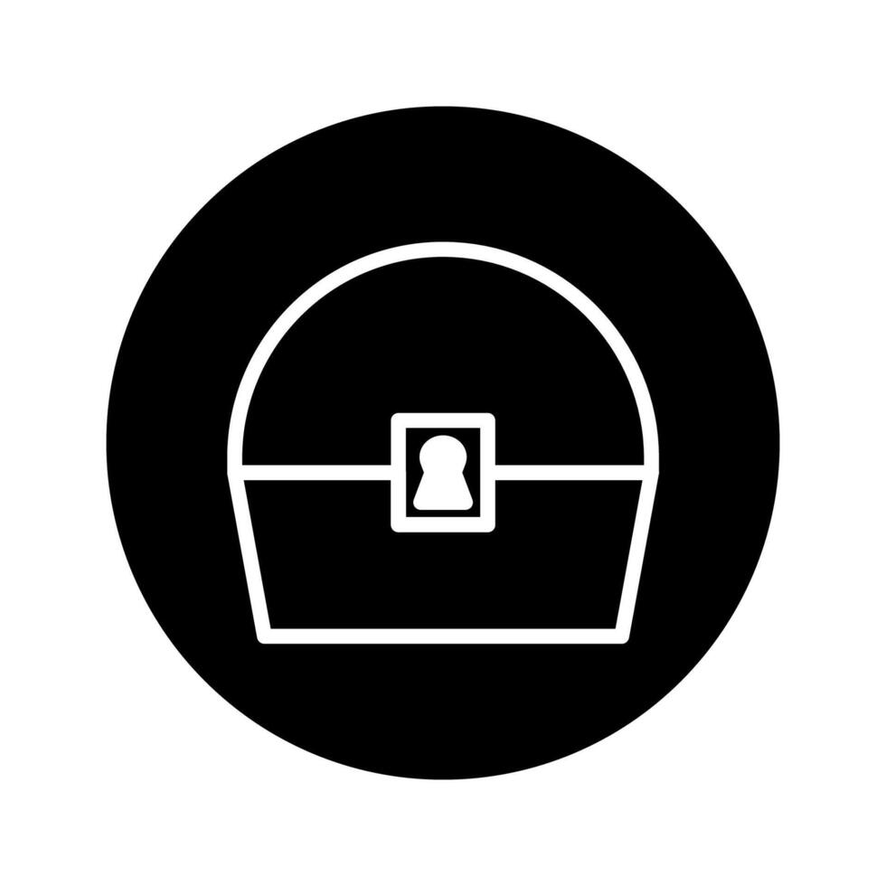 Minimalist treasure chest icon illustration design representing hidden wealth security and mystery adventure and untold stories vector