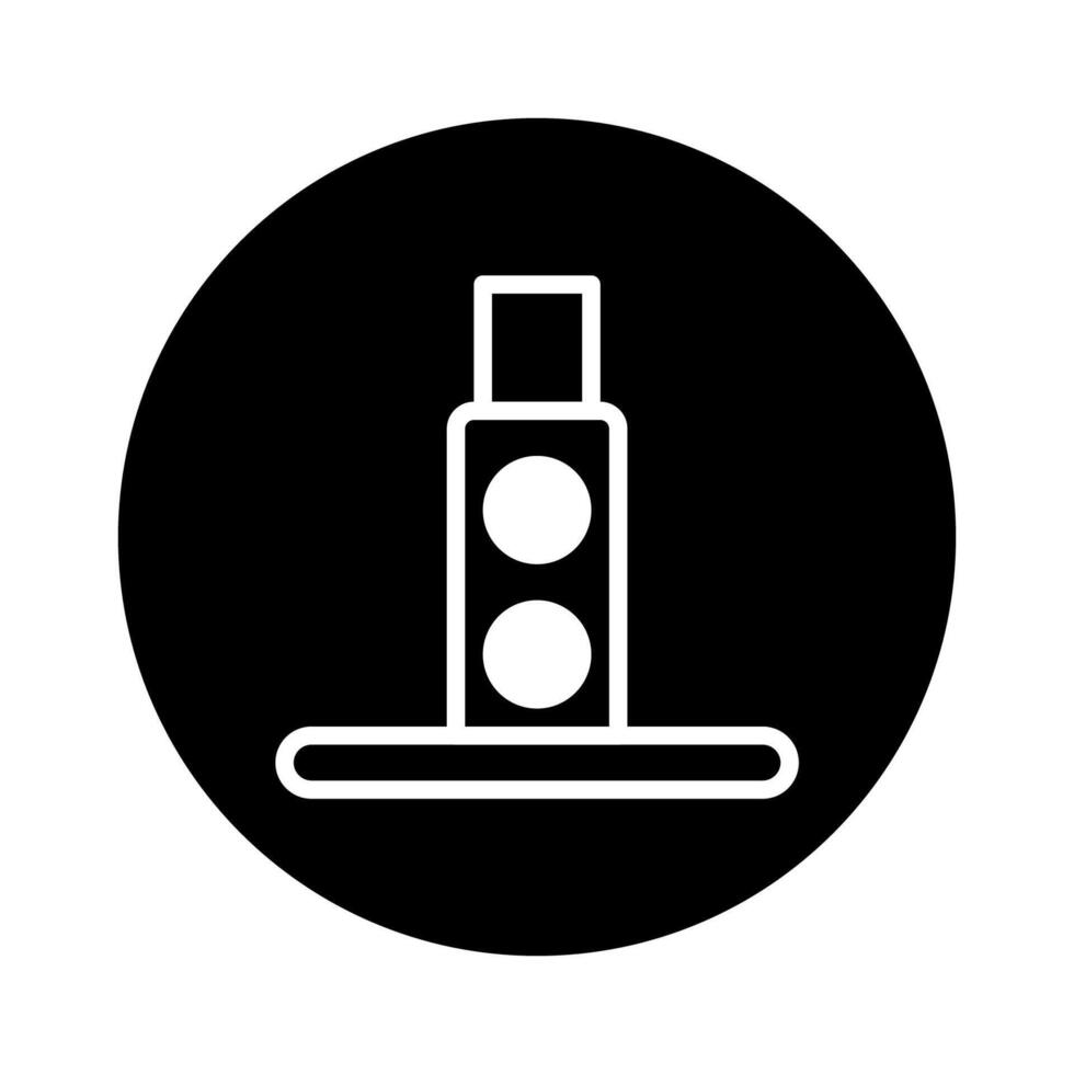 Minimalist traffic cone icon design offers a simple and clean representation of road safety element vector