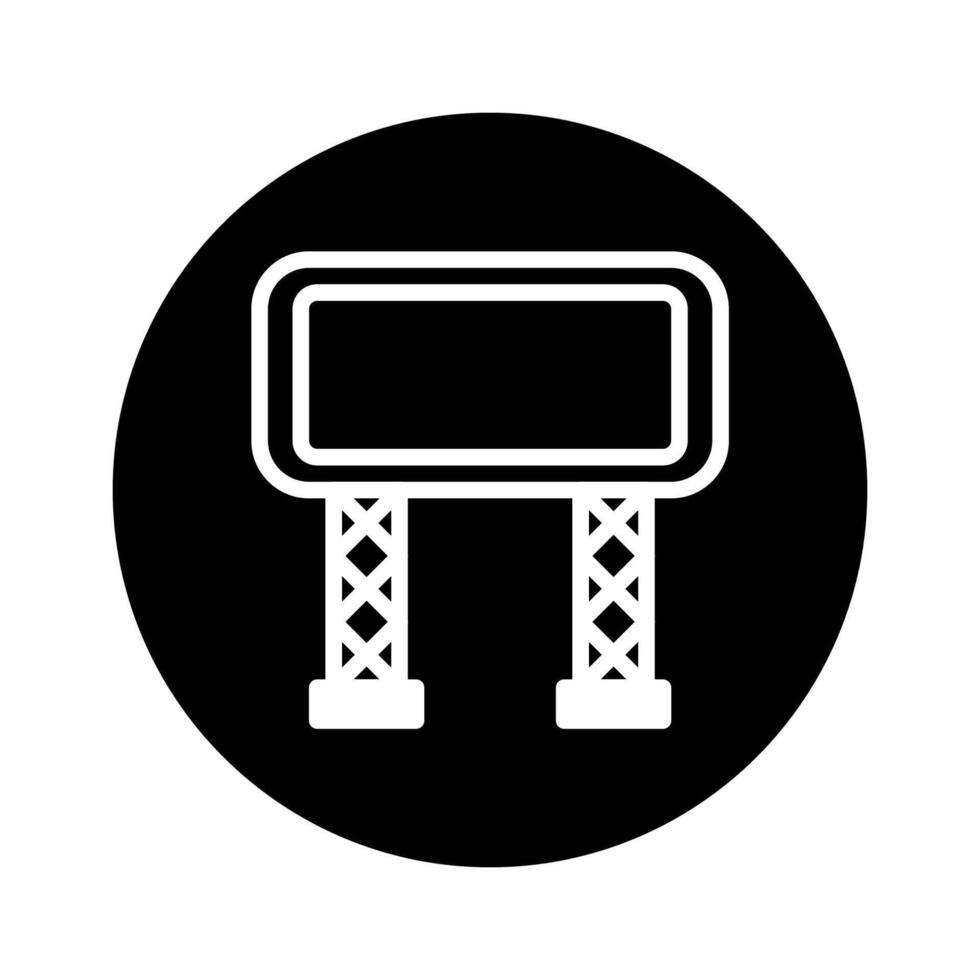 Minimalist road sign icon design in black and white perfect for web design and applications vector