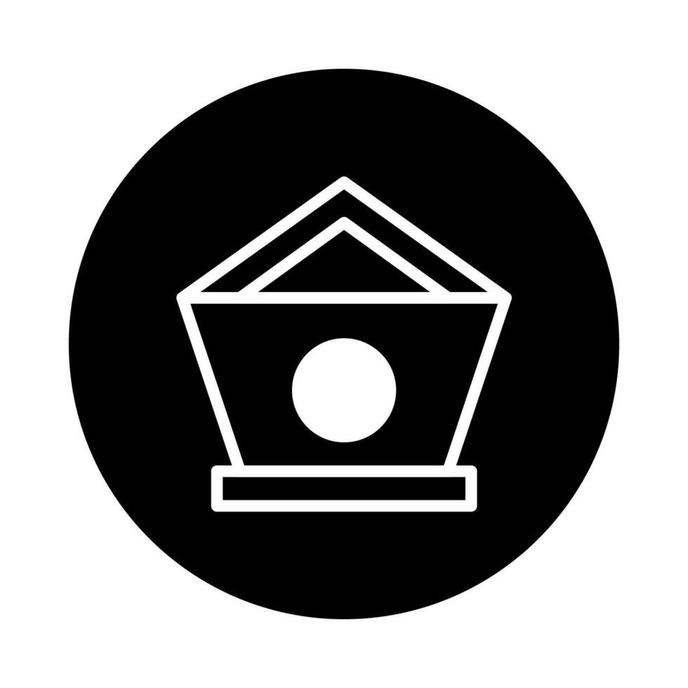 Minimalist geometric container design conveying simplicity and modern aesthetics with a black and white color palette vector