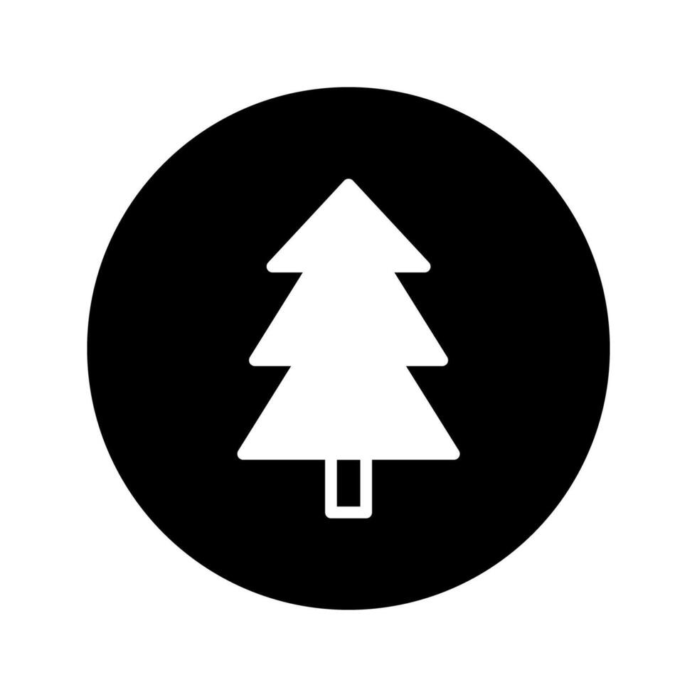 Elegant christmas tree icon design against a dark background creating a simple yet visually striking effect vector