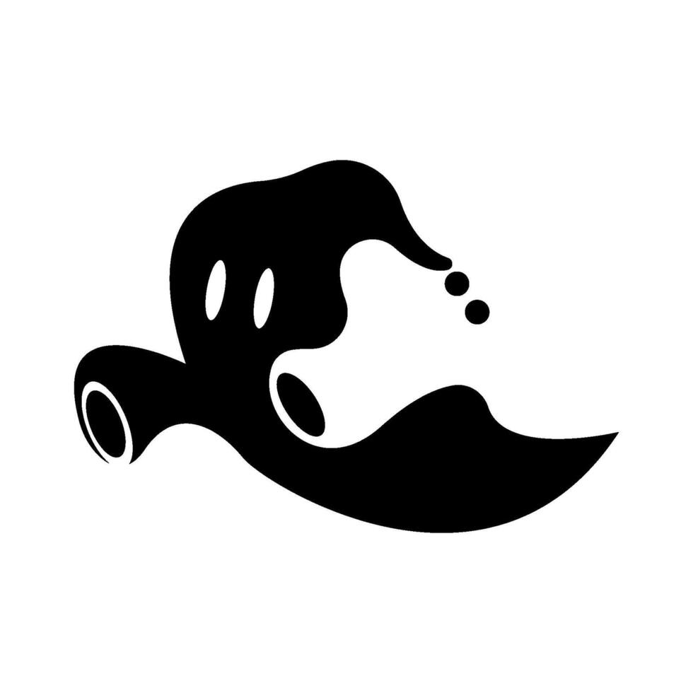 scary flying ghost texture design illustration vector