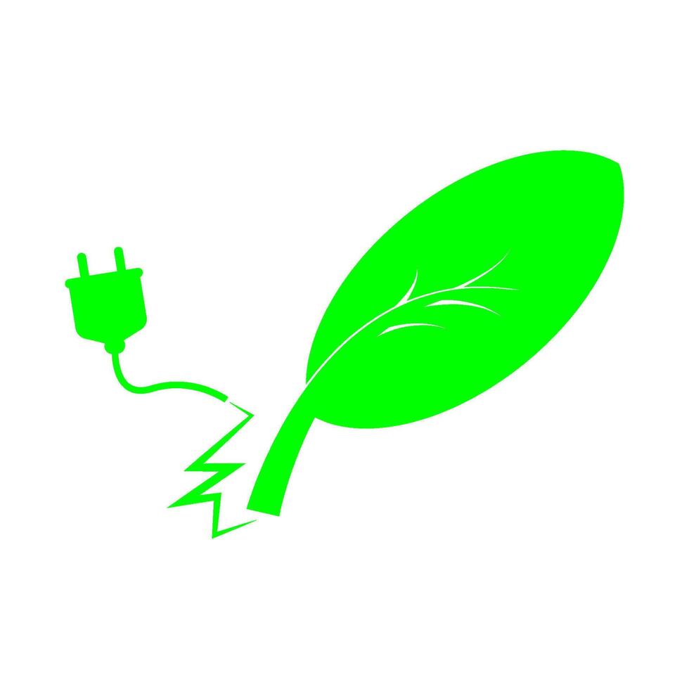 energy saving leaves illustration design vector