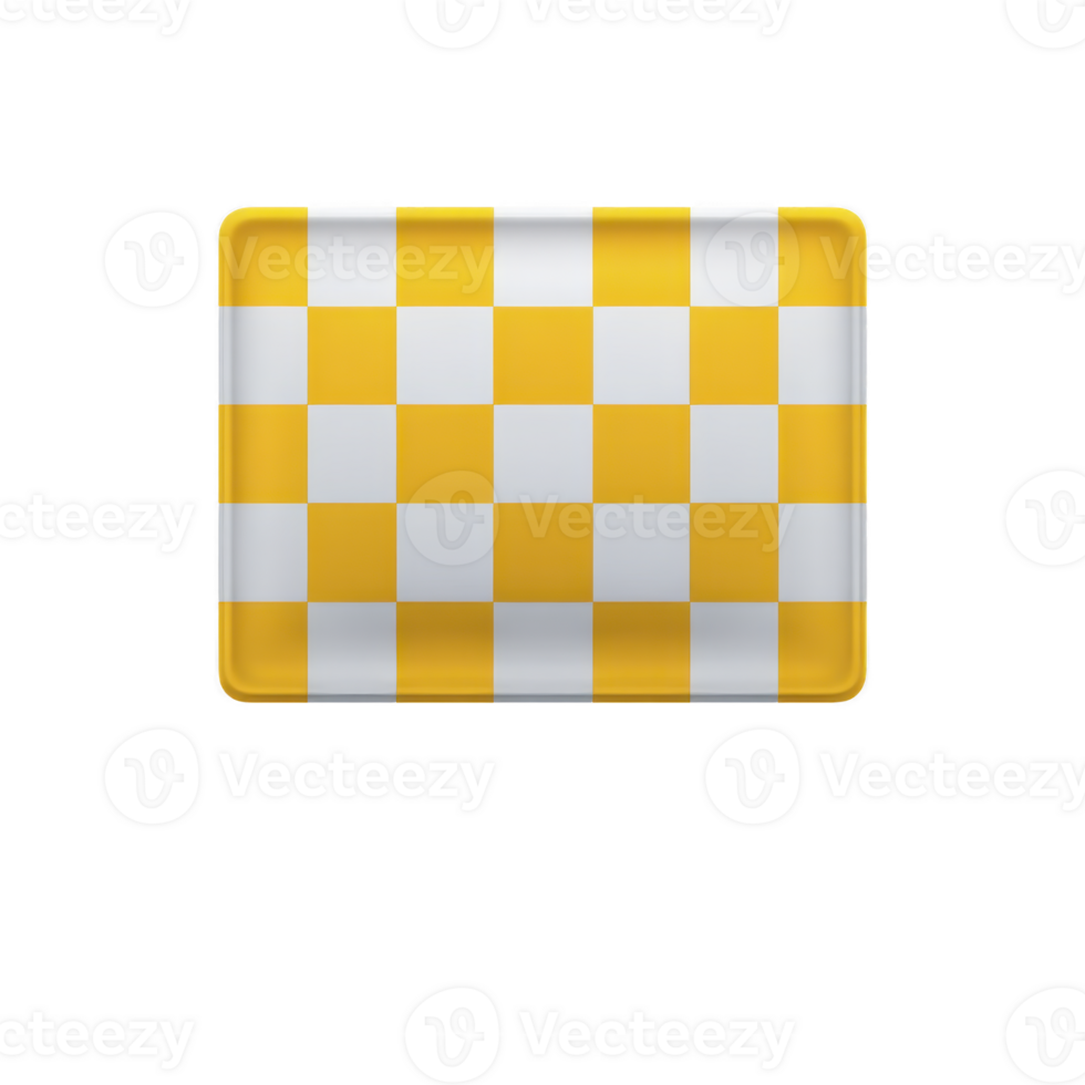 Rectangular tray with vibrant yellow and white checkered pattern, perfect for serving or decorative purposes, adds cheerful touch to any setting png