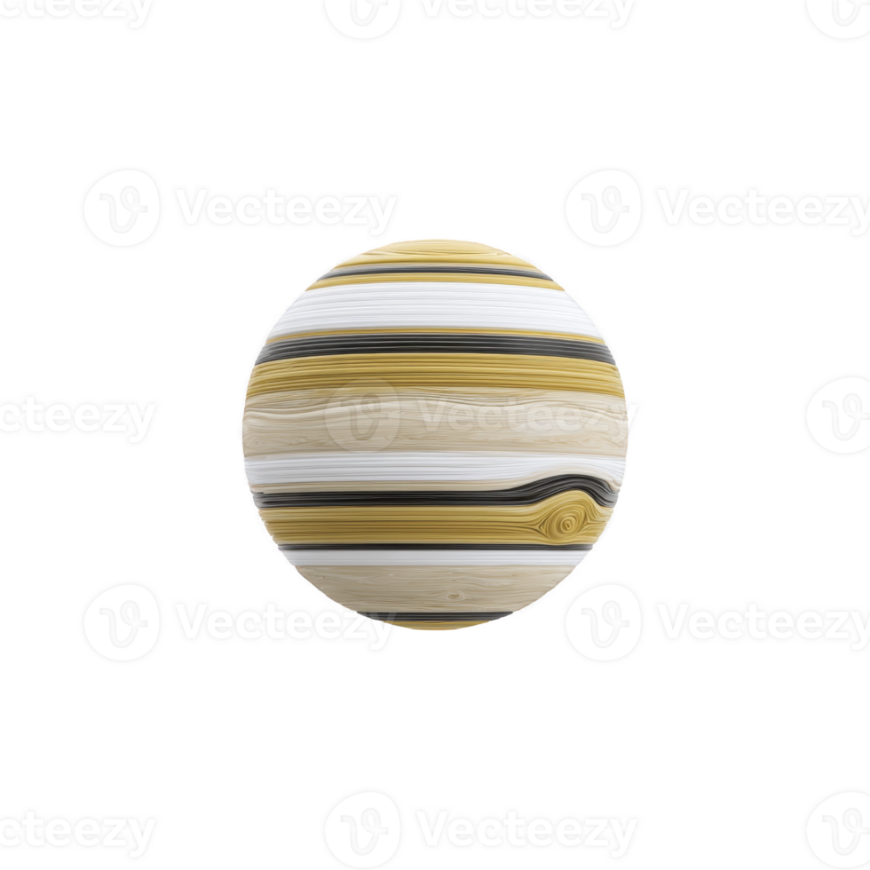 Spherical object with layered, swirling patterns in shades of yellow, white, and black, resembling stylized planet. design is abstract and artistic, evoking sense of creativity and imagination png