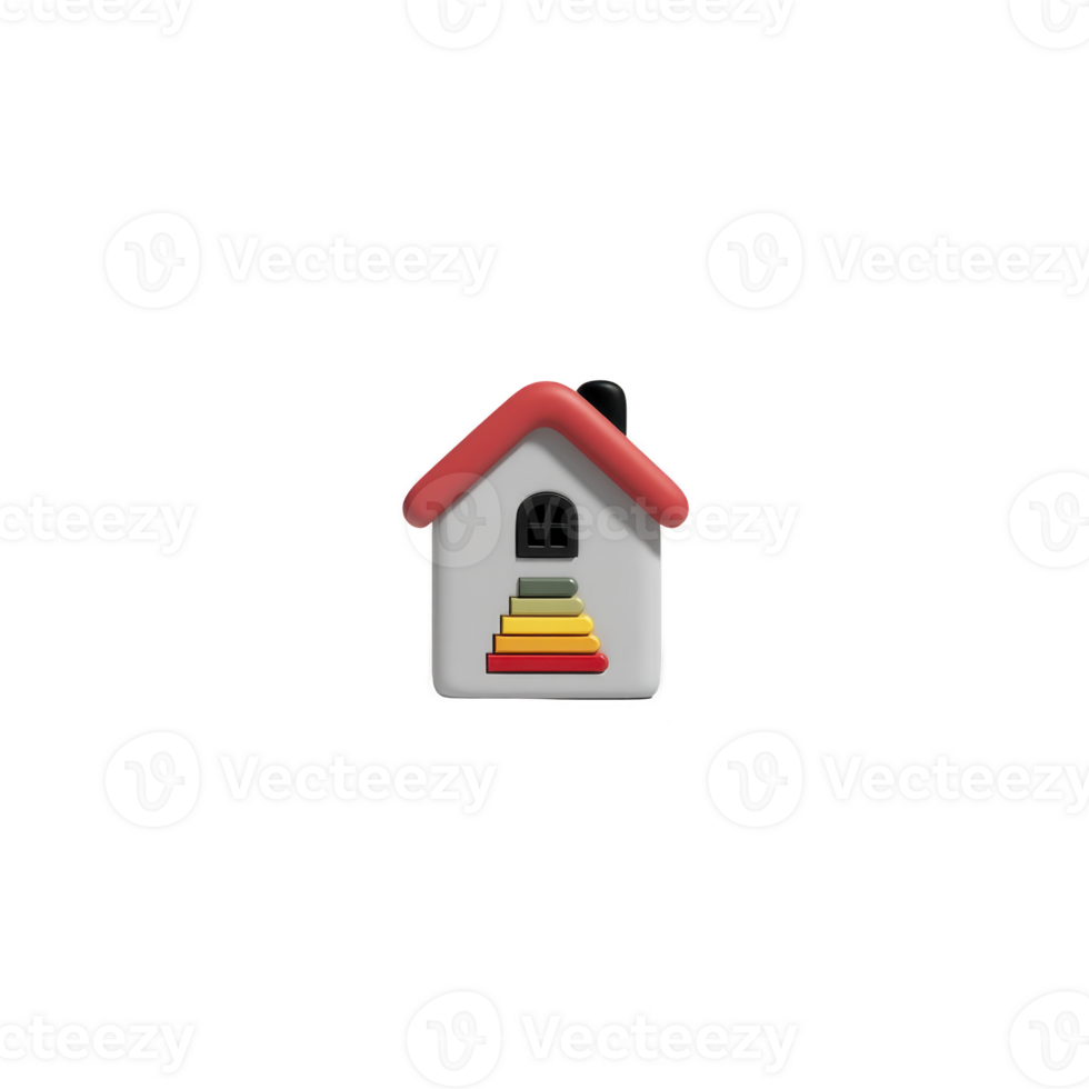 Small, colorful toy house with red roof and rainbow steps, evoking playful and cheerful vibe. house features simple design with black door and window png