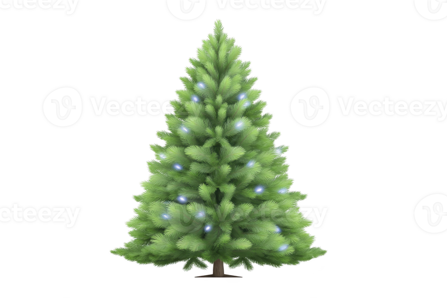 Beautifully decorated Christmas tree with glowing lights, evoking festive and joyful atmosphere. lush green branches are adorned with subtle white lights, creating warm holiday ambiance png