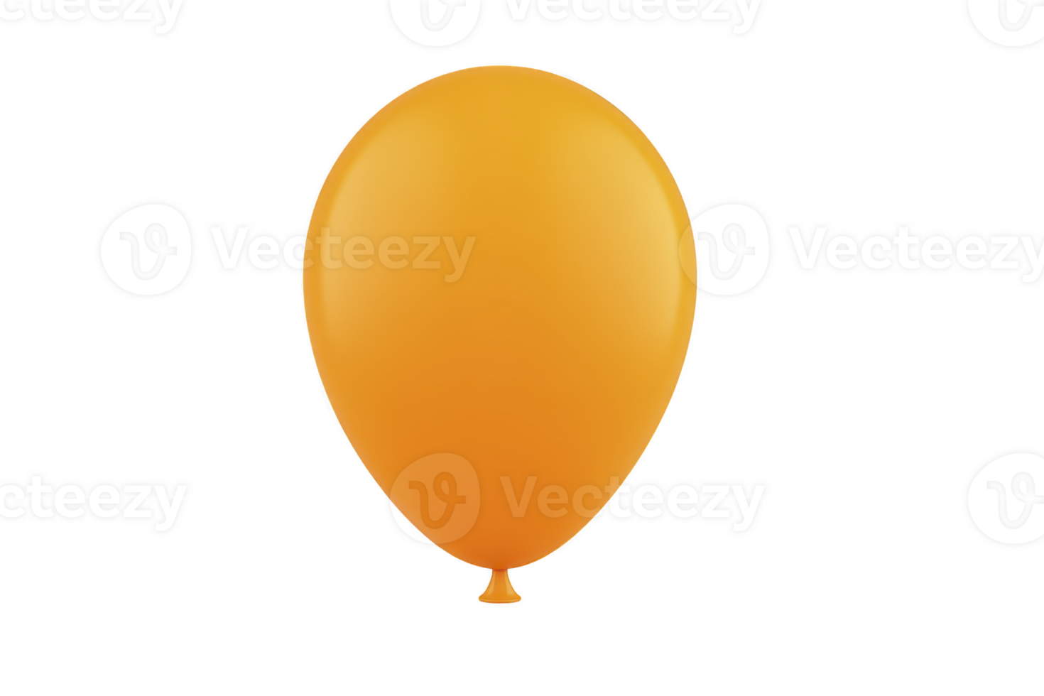 Orange balloon floating against transparency background, symbolizing celebration and joy. vibrant color and simple design make it perfect for party decorations or festive events png