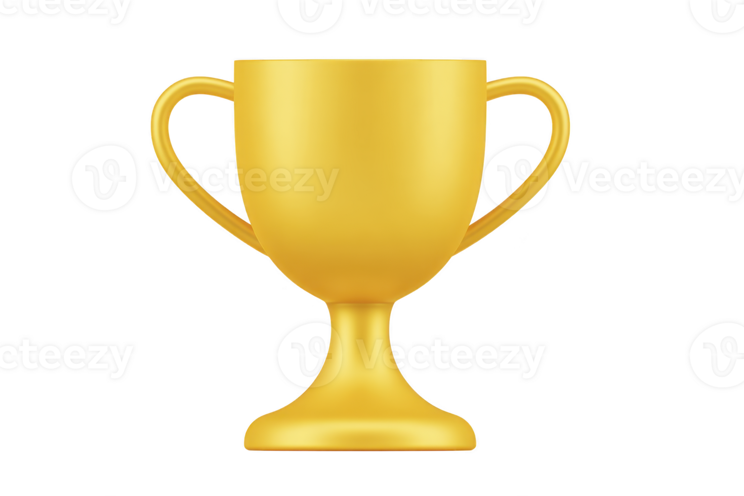 Golden trophy with two handles symbolizes victory and achievement, often used in competitions and awards. shiny gold color represents success and excellence png