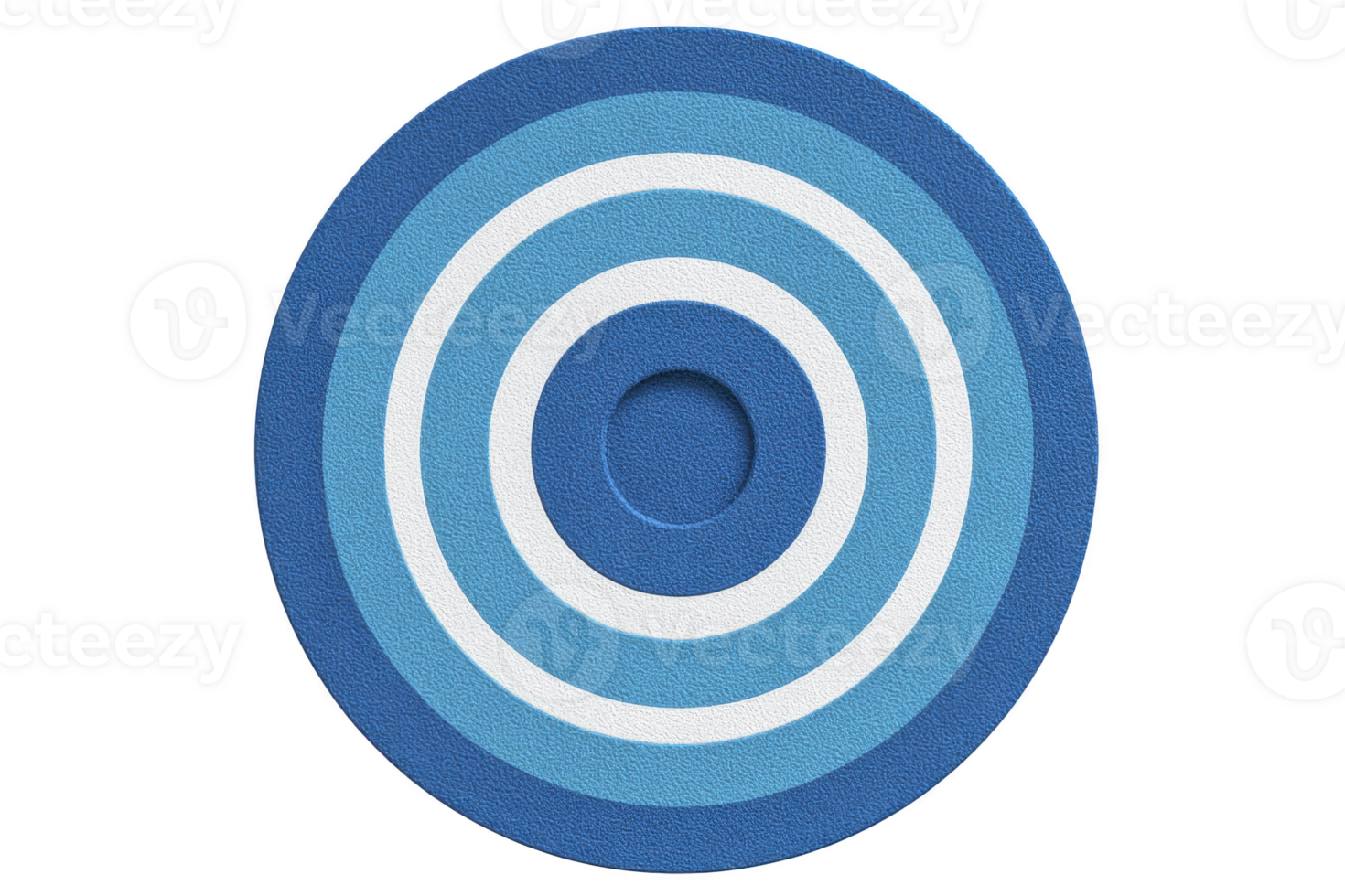 Series of concentric circles in varying shades of blue create target like pattern. design features alternating light and dark blue rings, with textured surface adding depth png