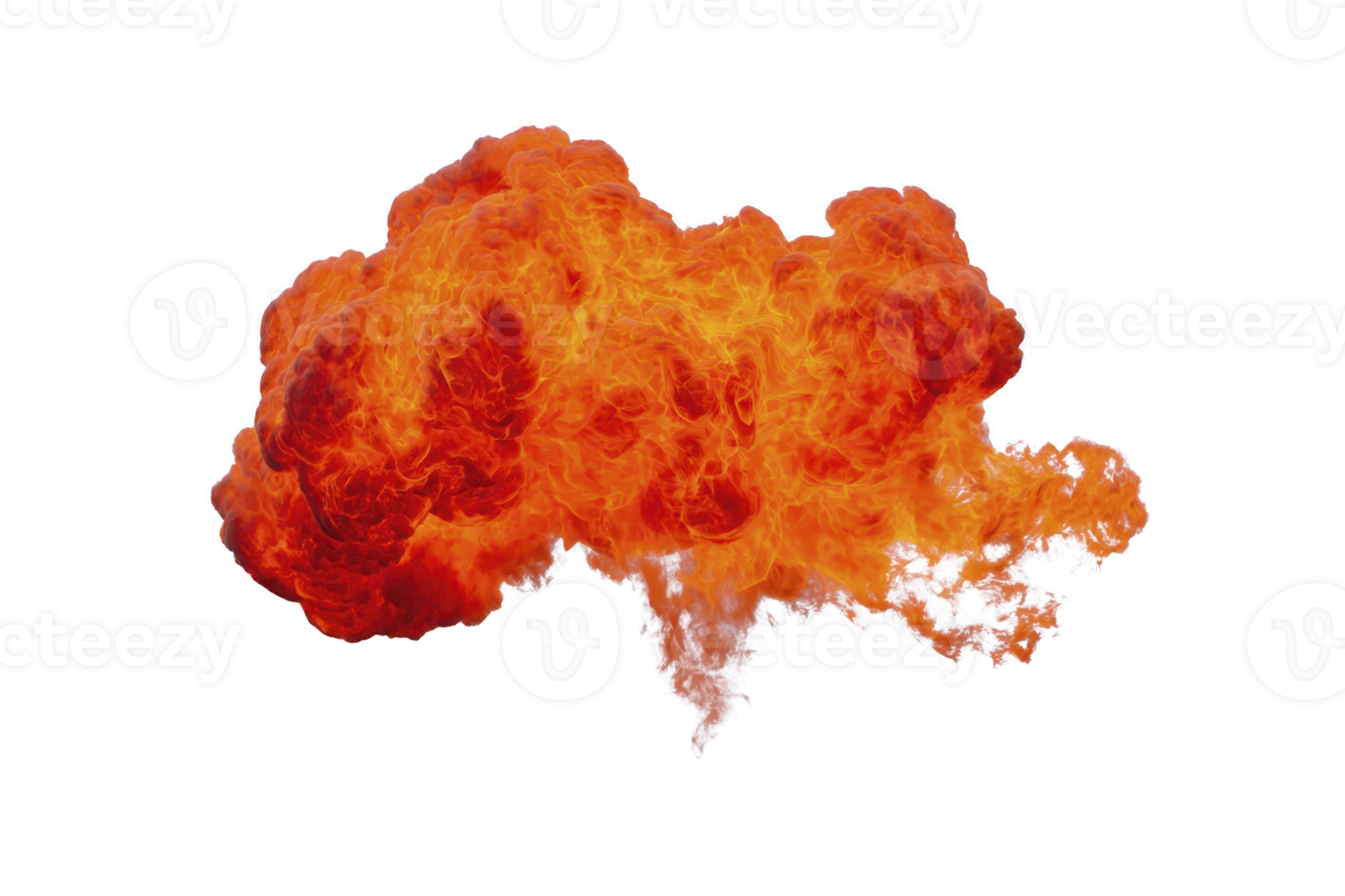 Vibrant explosion of orange and red flames creates dramatic and intense visual effect, capturing dynamic energy of fiery blast. image conveys sense of power and motion png
