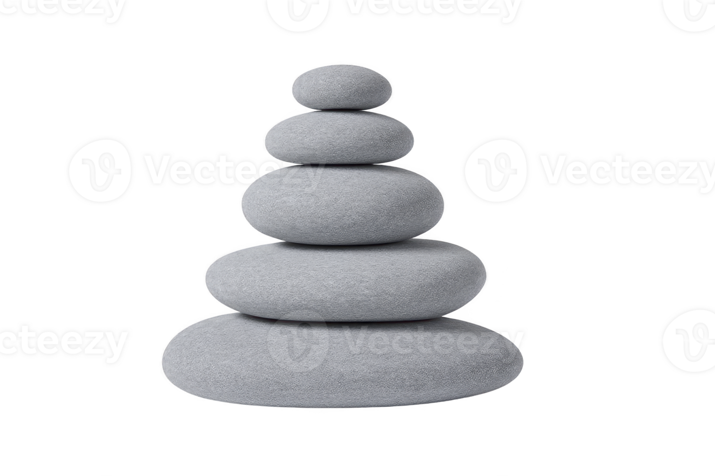 Stack of smooth, gray stones arranged in balanced tower, symbolizing tranquility and harmony. stones vary in size, creating calming and peaceful visual effect png
