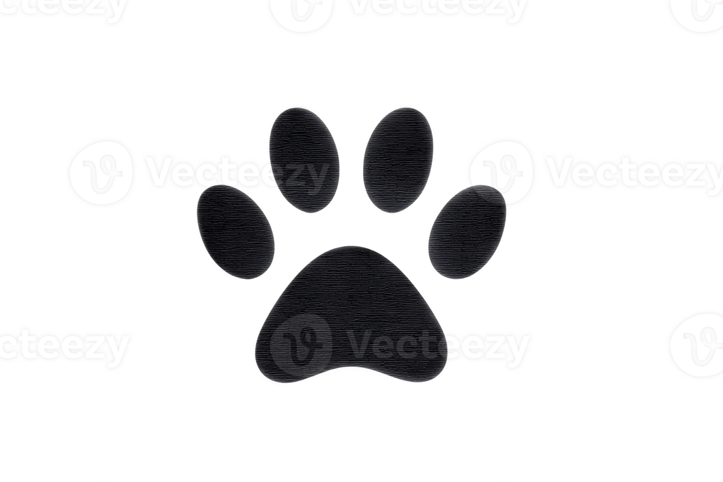 Black paw print symbol transparent background, representing animals or pets, often used designs related to wildlife, pet care, or animal advocacy. simple and bold design makes it versatile png