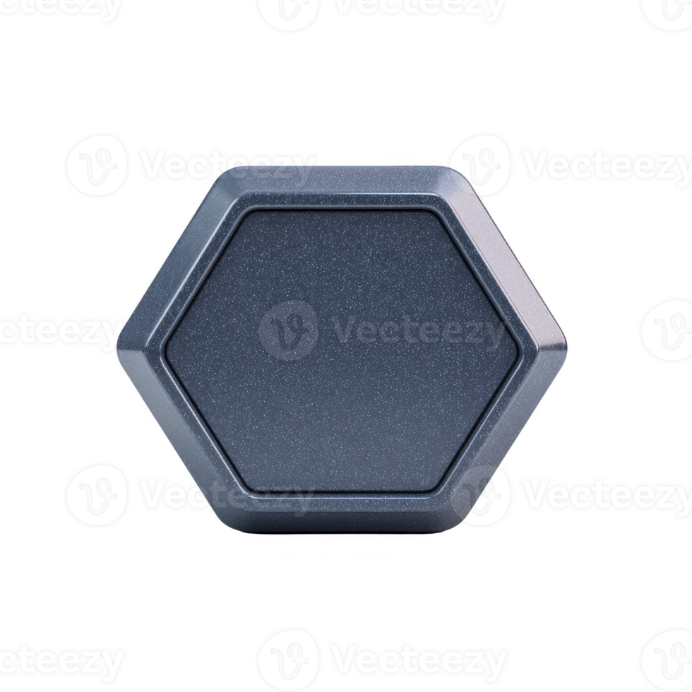 Hexagonal, dark blue, non stick baking pan with sleek design, ideal for modern kitchens and baking enthusiasts. pan unique shape adds stylish touch to culinary creations png