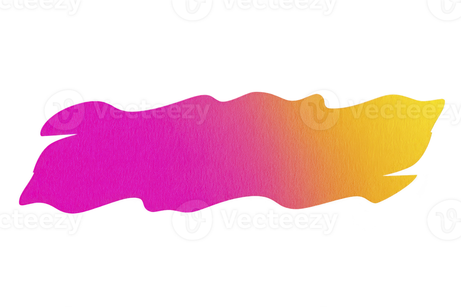 Vibrant gradient brush stroke with pink and yellow hues, creating dynamic and artistic effect. texture adds depth, making it ideal for creative projects and design elements png