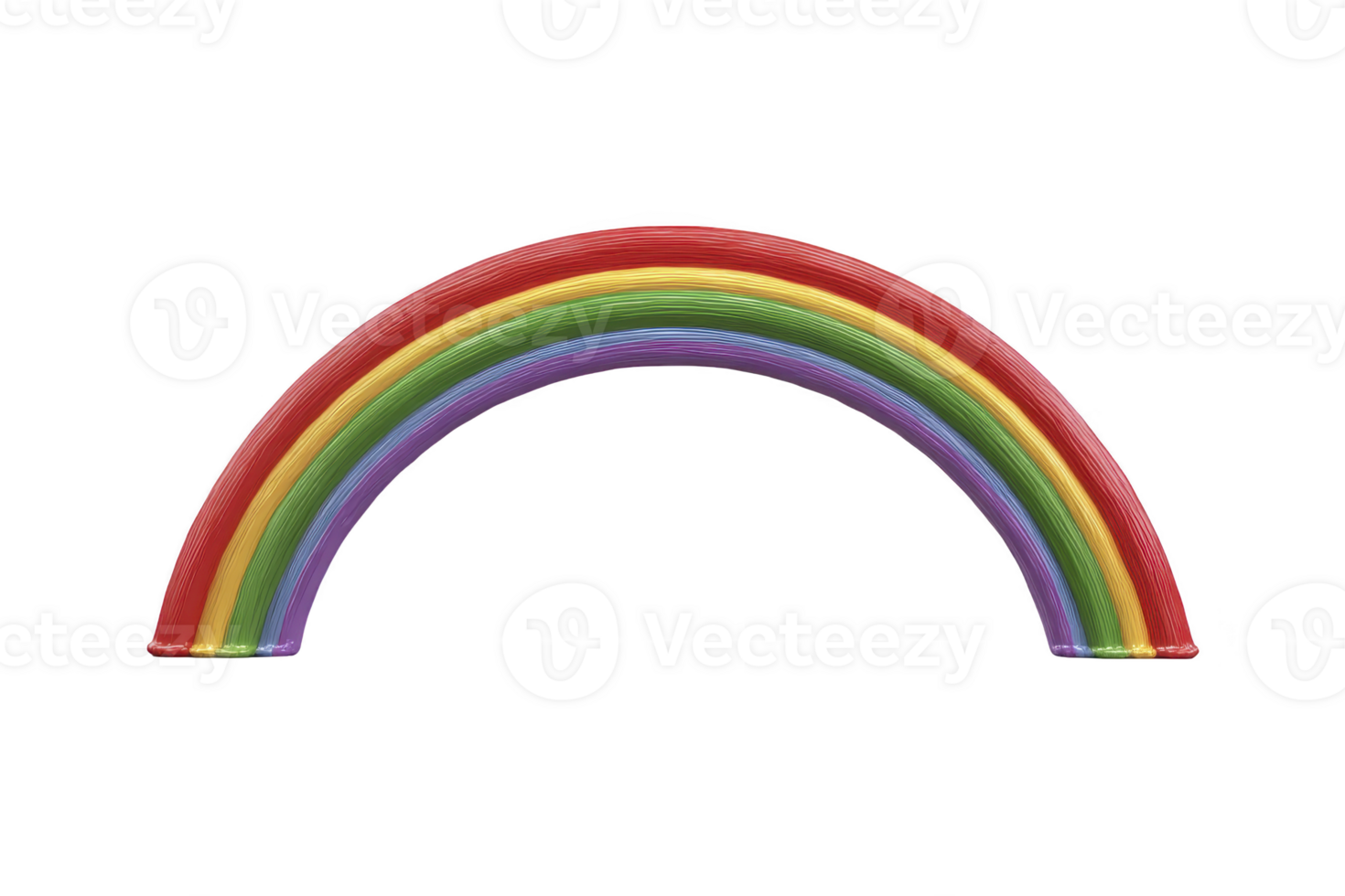 Vibrant rainbow illustration with seven distinct colors arched gracefully against plain background, symbolizing hope and diversity png