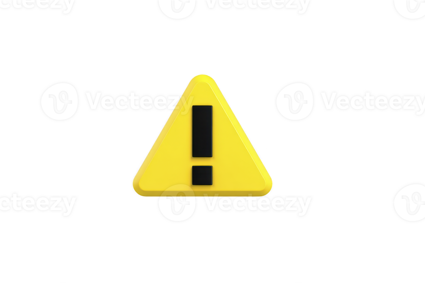 Yellow triangular warning sign with black exclamation mark symbolizes caution or alert. It is commonly used to indicate potential hazards or important notices png
