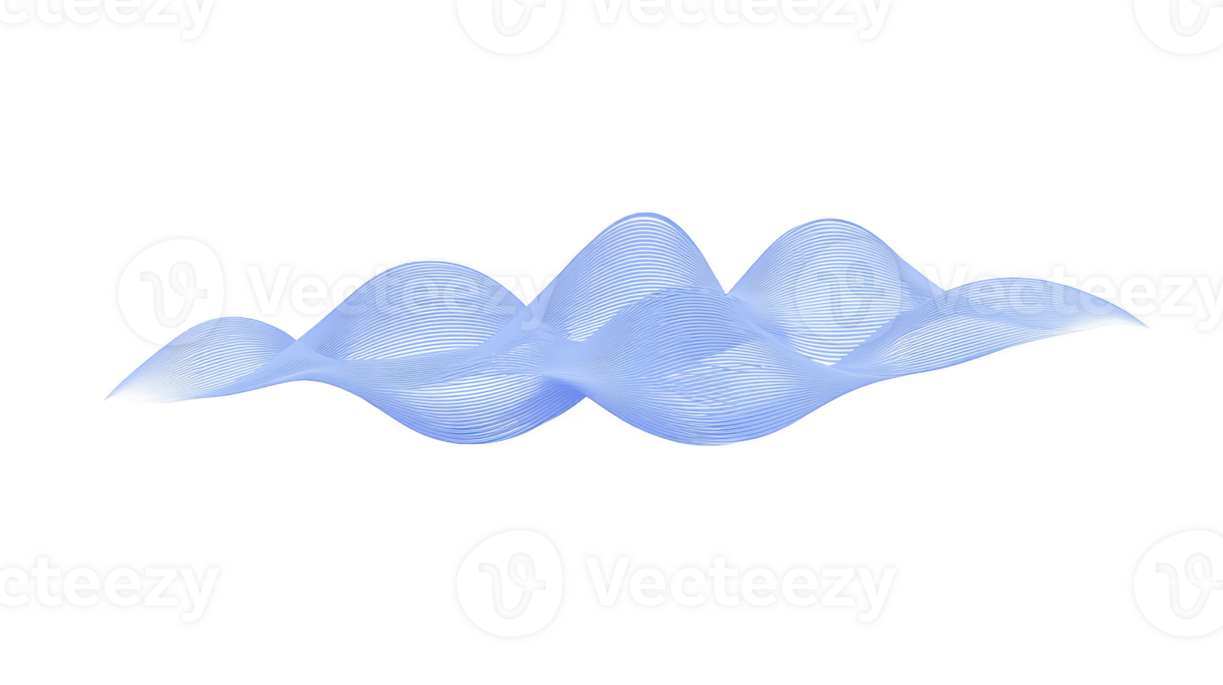 Smooth, abstract blue wave pattern creates sense of calm and fluidity, with its gentle curves and translucent lines. design evokes feeling of tranquility and modern elegance png