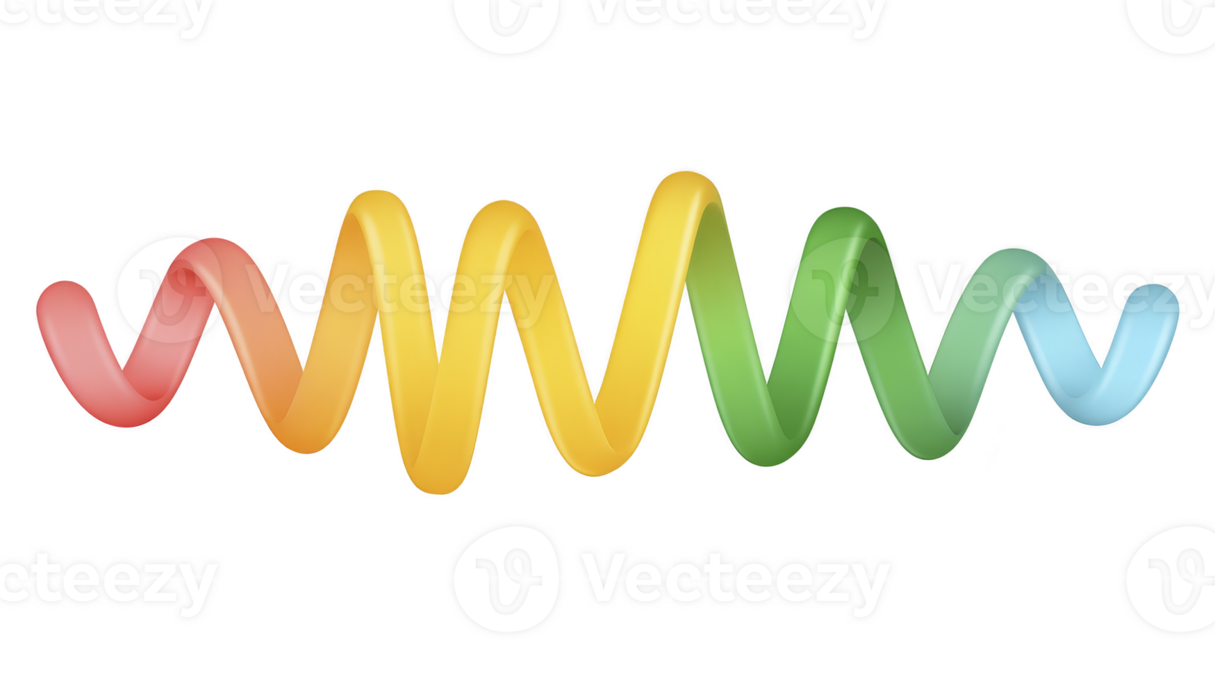 Colorful, wavy line with gradient from red to blue creates vibrant and dynamic visual effect. smooth curves and bright colors convey sense of energy and movement png