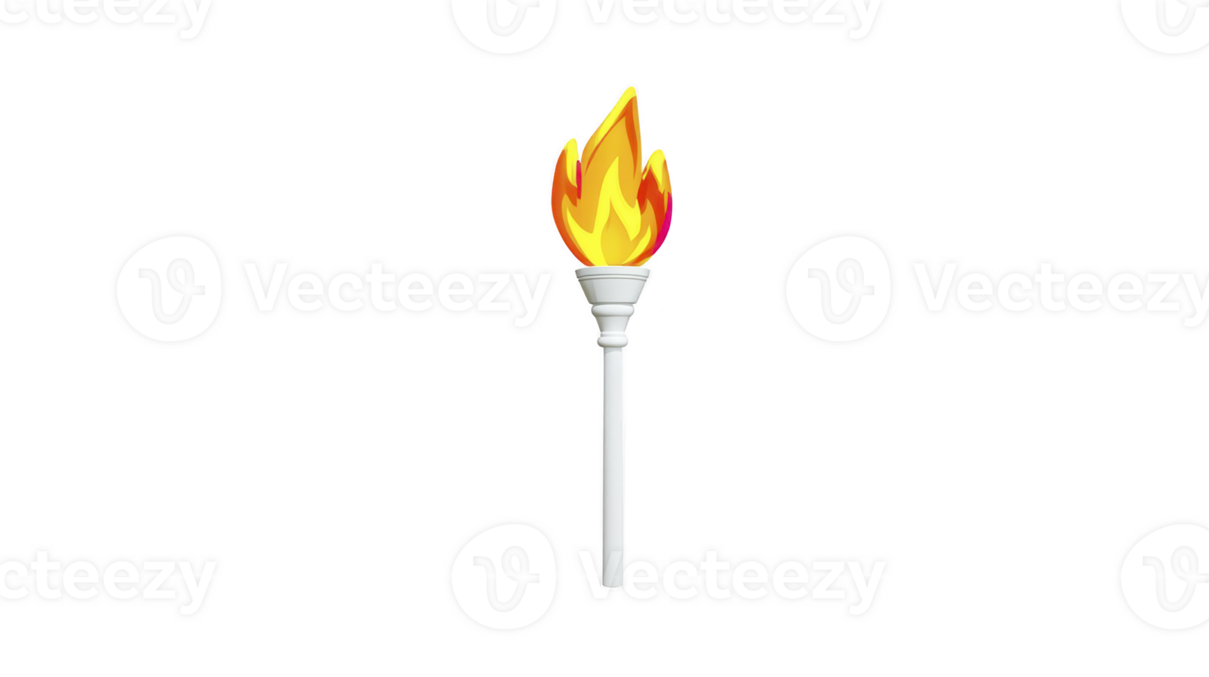 Flaming torch with white handle and vibrant orange and yellow flames symbolizes energy and passion. torch is often associated with sports events and ceremonies png