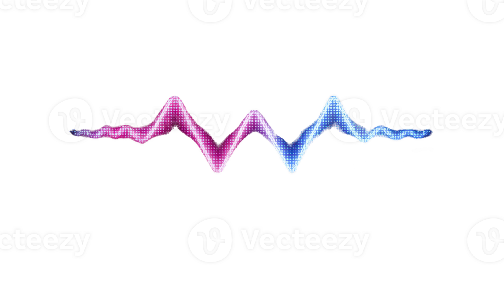 Vibrant sound wave illustration with gradient of pink to blue on transparency background, symbolizing music or audio technology. wave dynamic form conveys energy and movement png