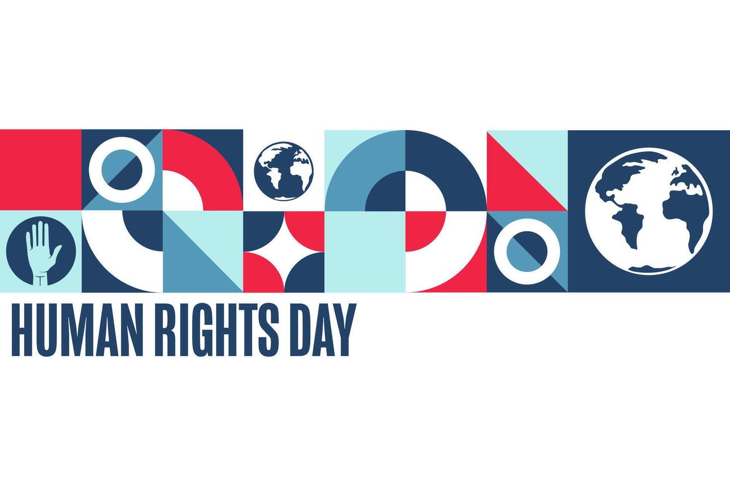 Human Rights Day. December 10. Holiday concept. Template for background, banner, card, poster with text illustration. vector