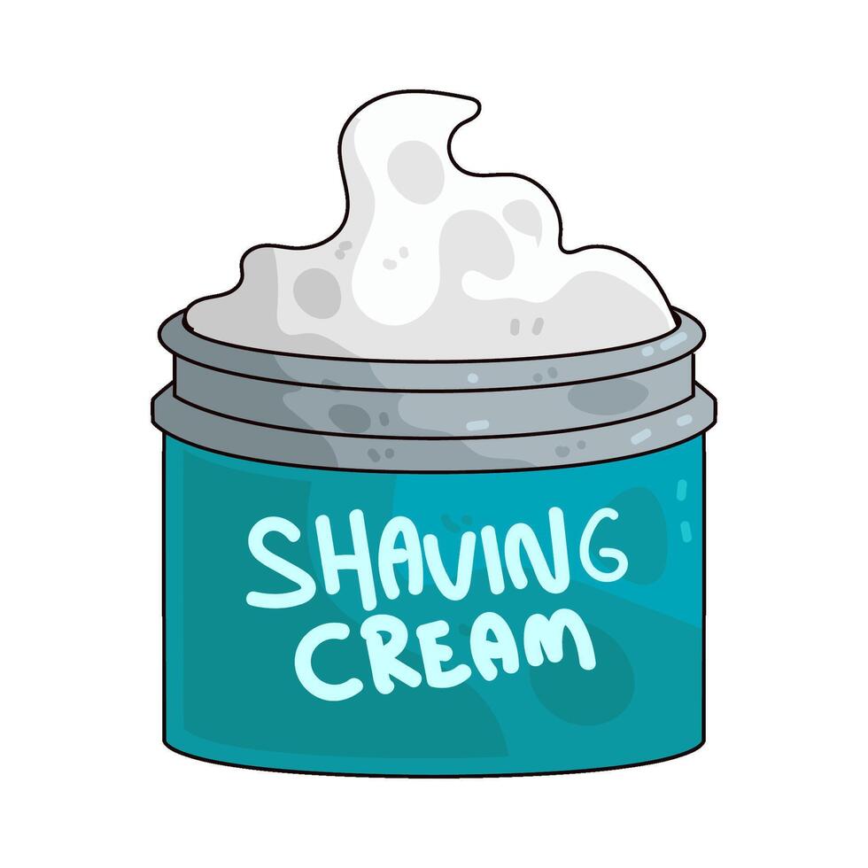 shaving cream jar vector