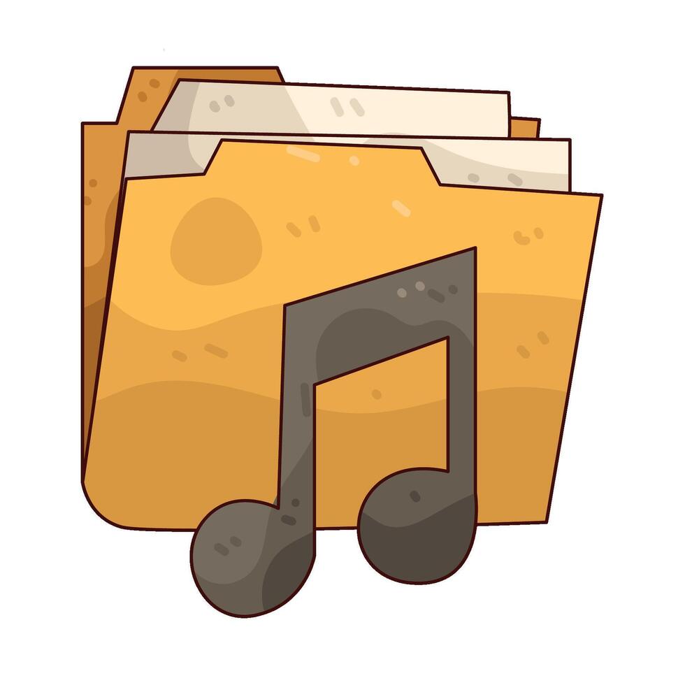Music Folder Illustration vector