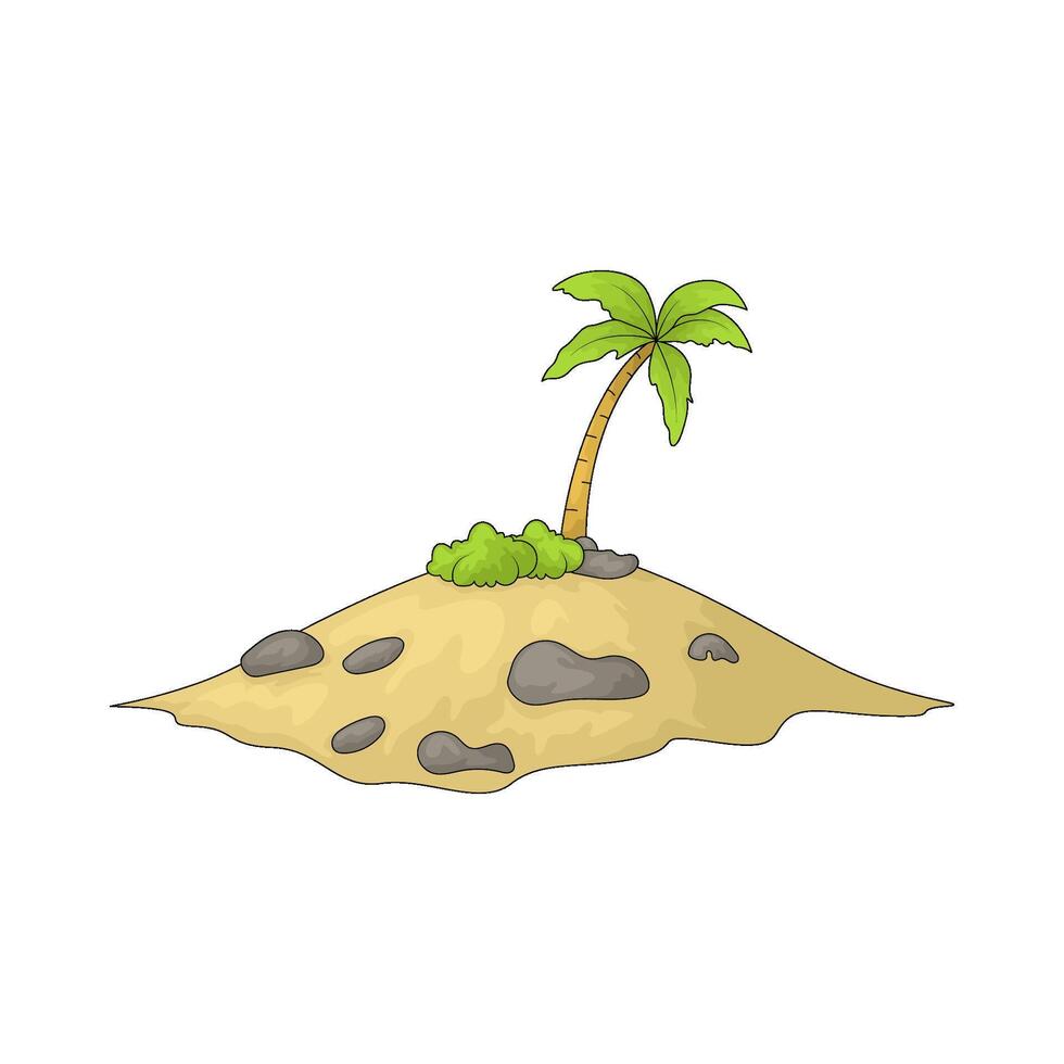 Sea palm tree vector