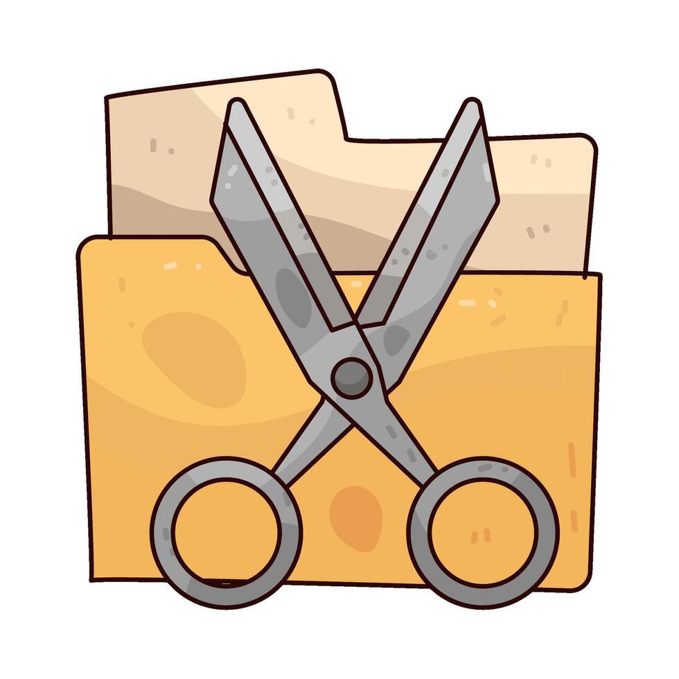 Illustration of Cut Folder vector