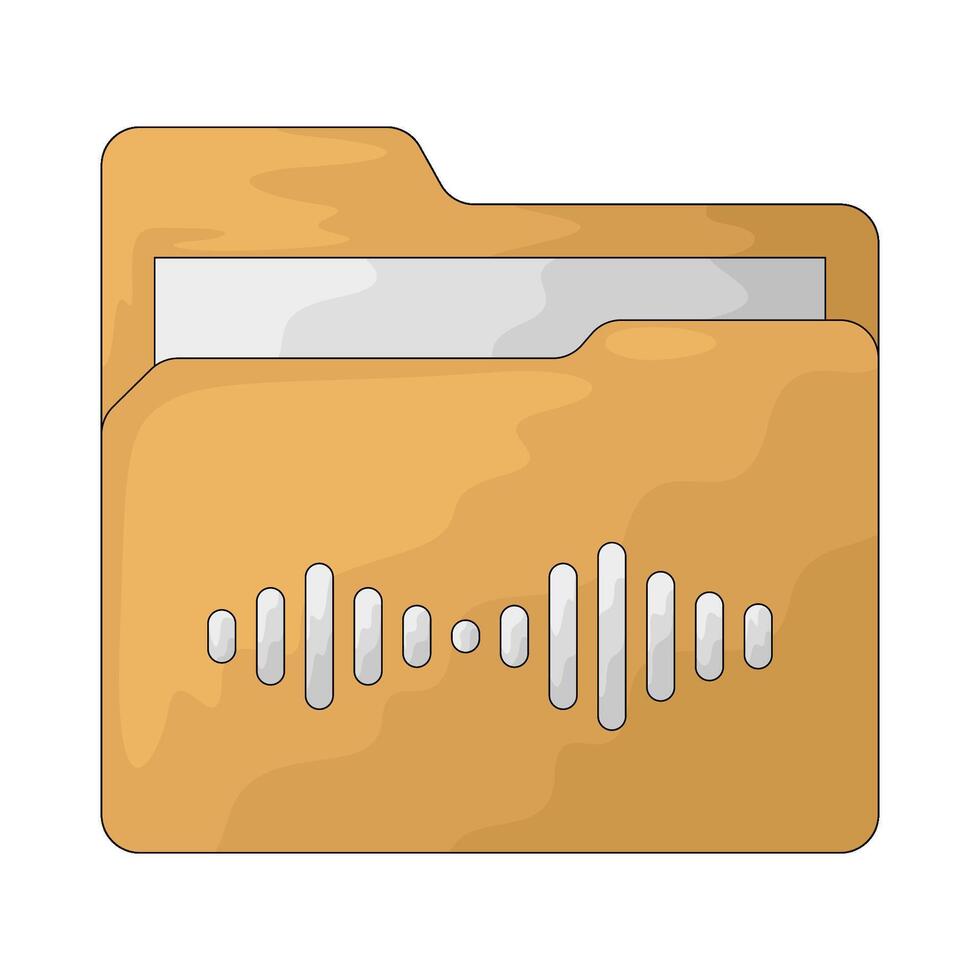 audio folder illustration vector