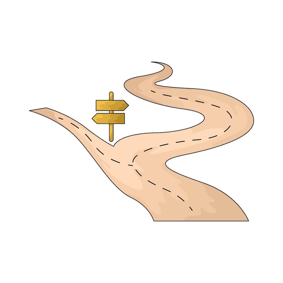 illustration of path vector