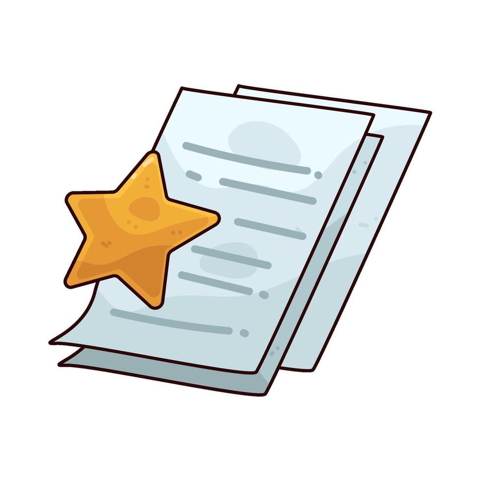 Illustration of Favorite File vector