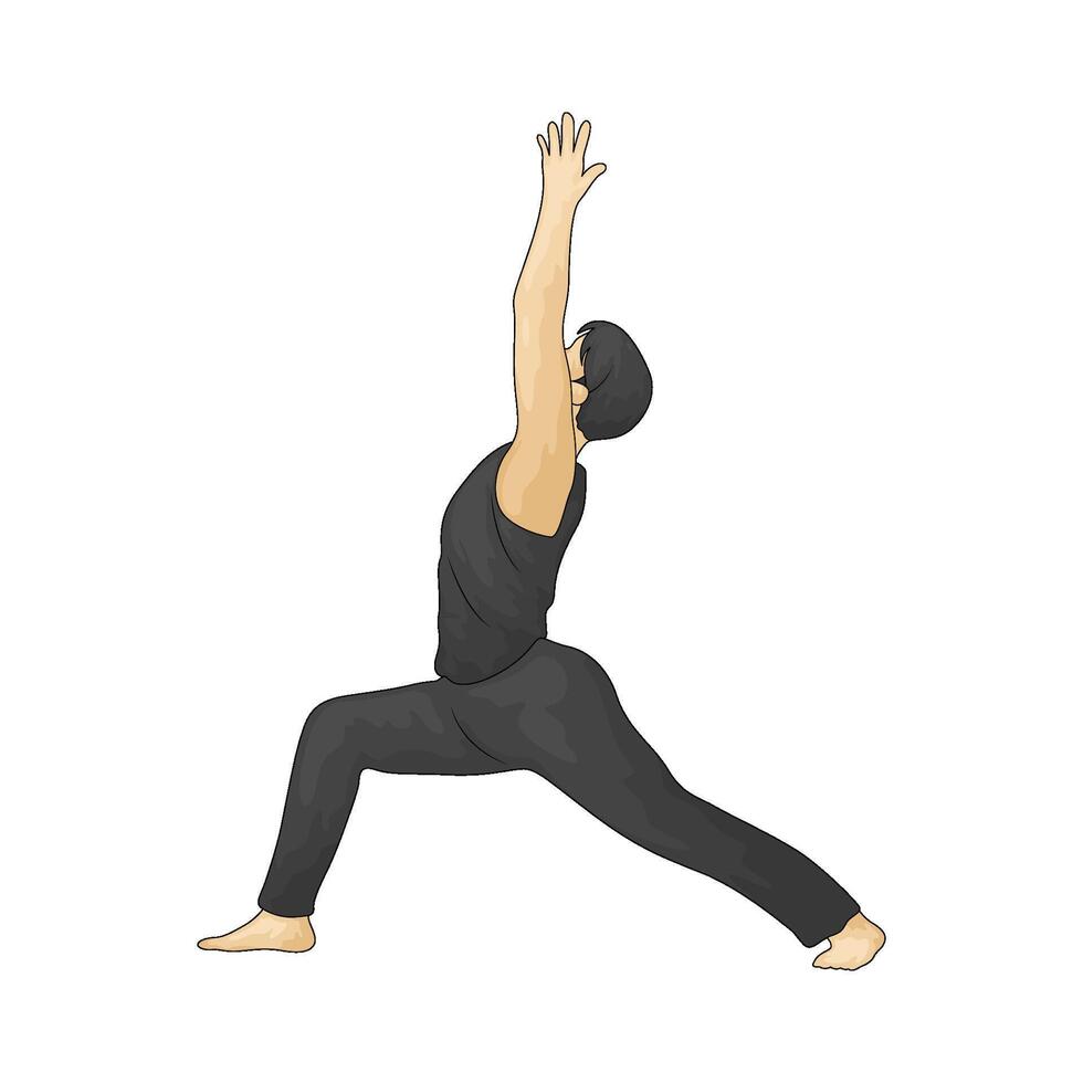 Yoga Warrior pose vector