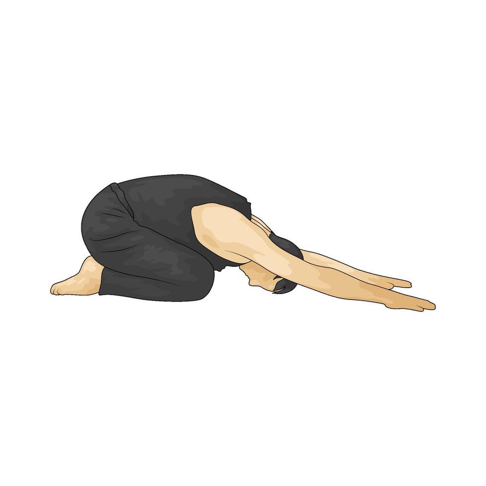 Yoga Childs Pose vector