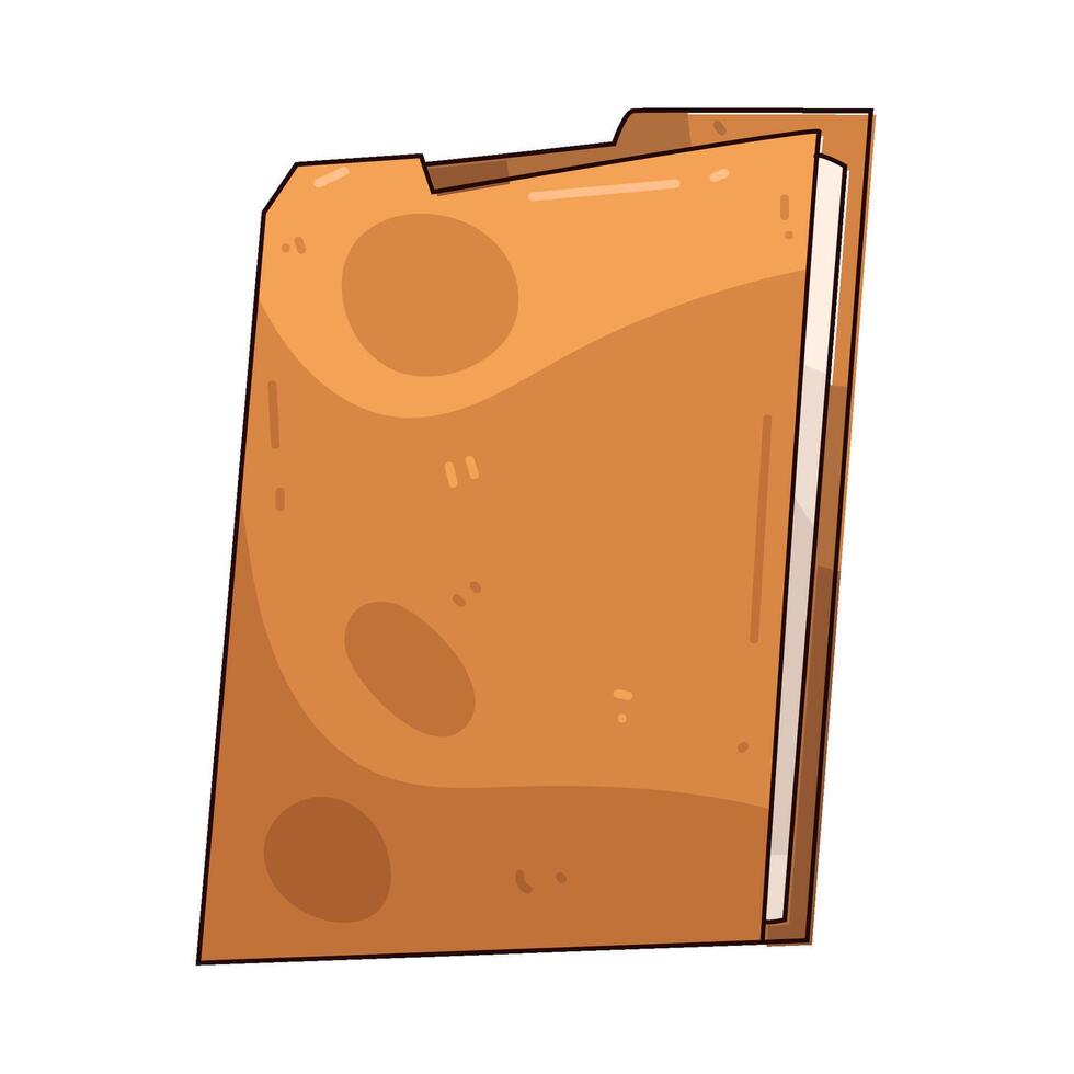 Cartoon illustration of a folder vector