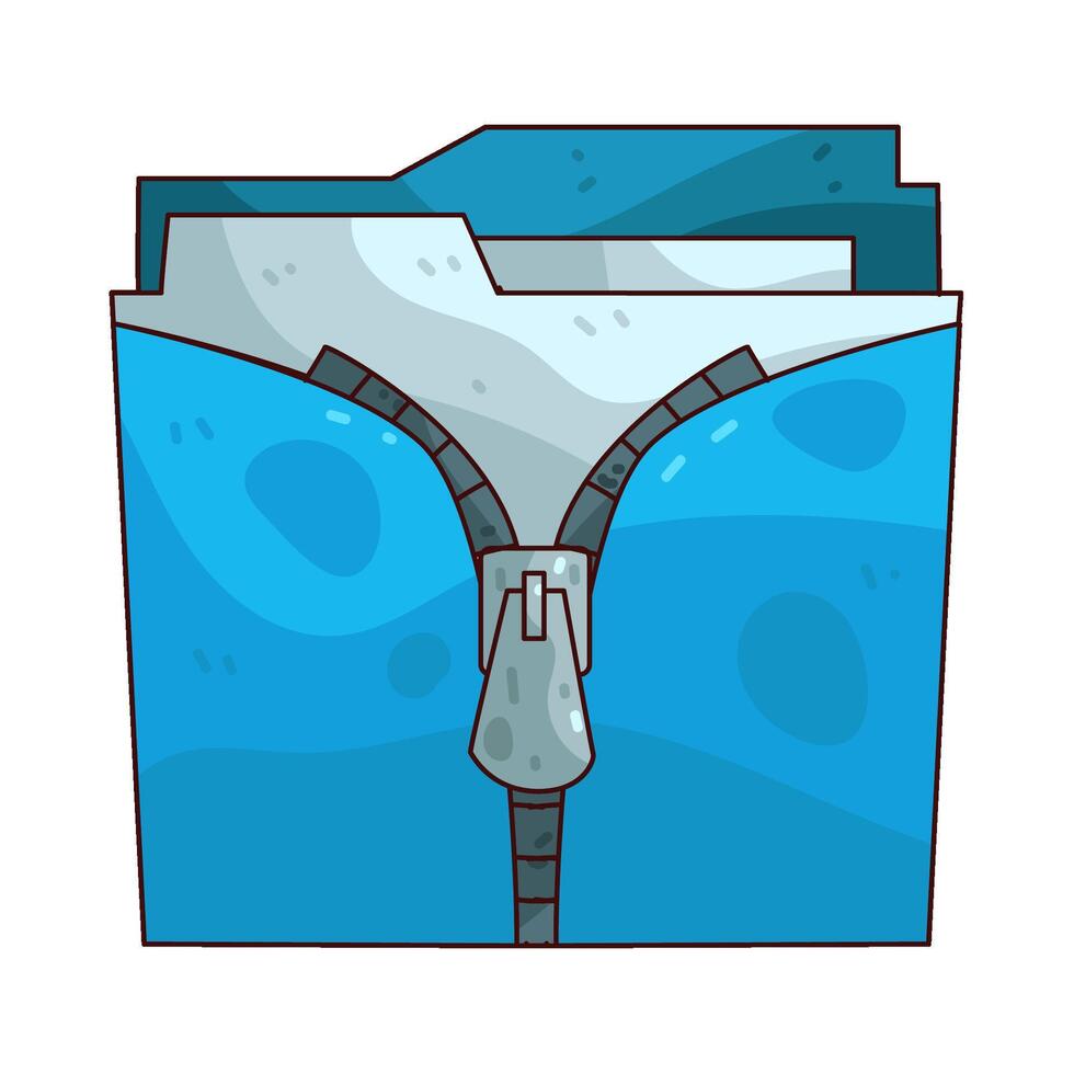 Illustration of a zippered folder vector