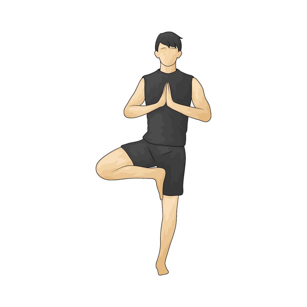 Yoga Tree Pose vector