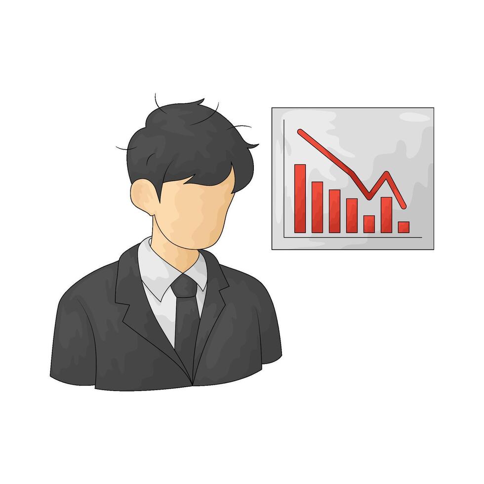 Illustration of Entrepreneurial failure vector